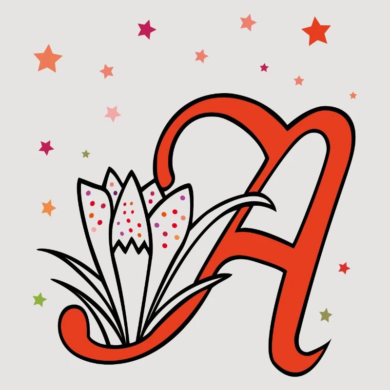 Buchstabe, Initiale, Blume