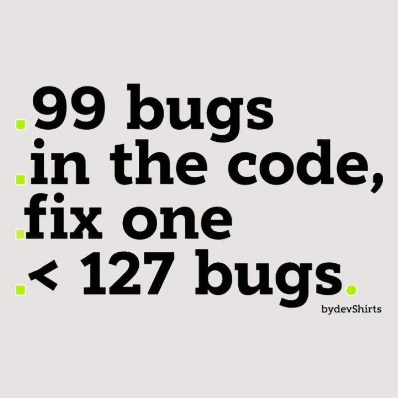99 bugs dans le code à corriger