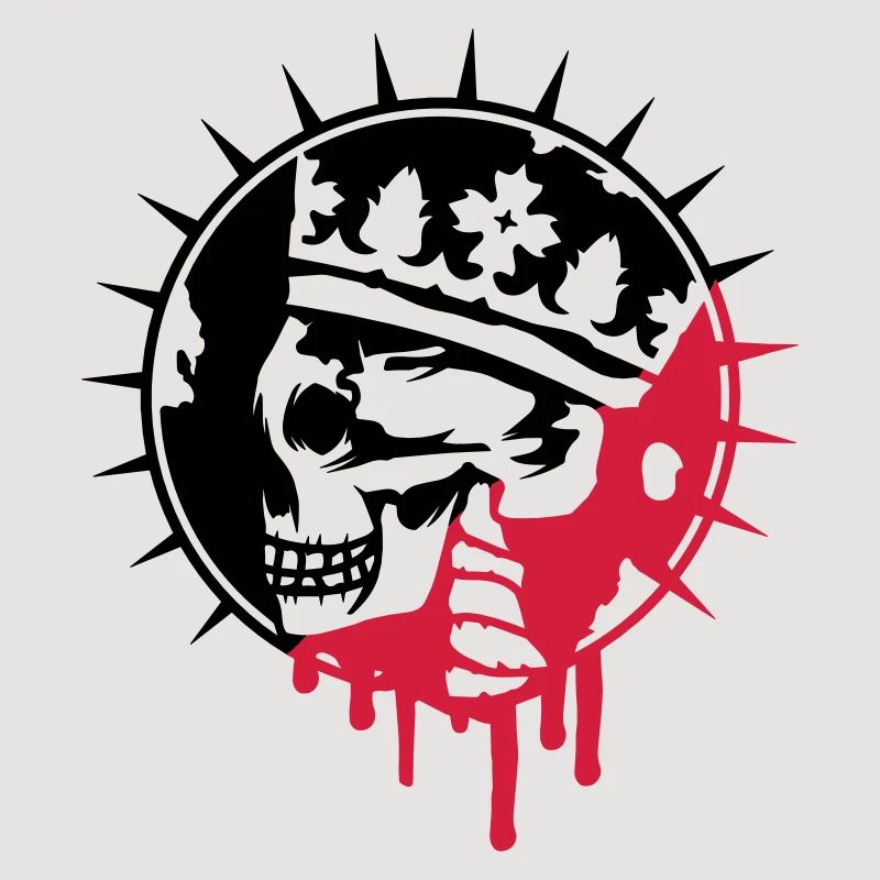 Totenschädel mit Krone Graffiti Patch