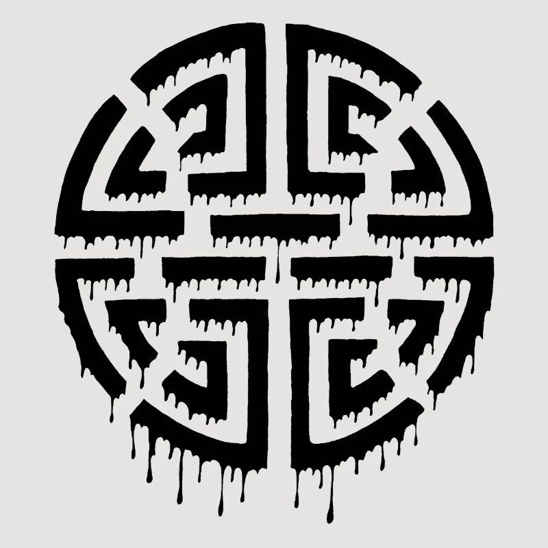 Graffiti eines schwarzen Labyrinths
