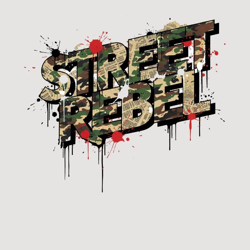 Déclaration de graffiti de camouflage de rebelle de rue