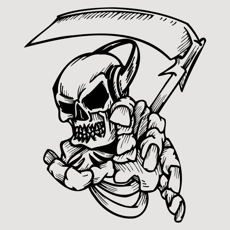 Squelette avec scythe