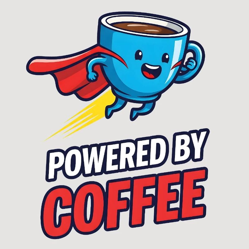 Kaffee Superheld mit Cape