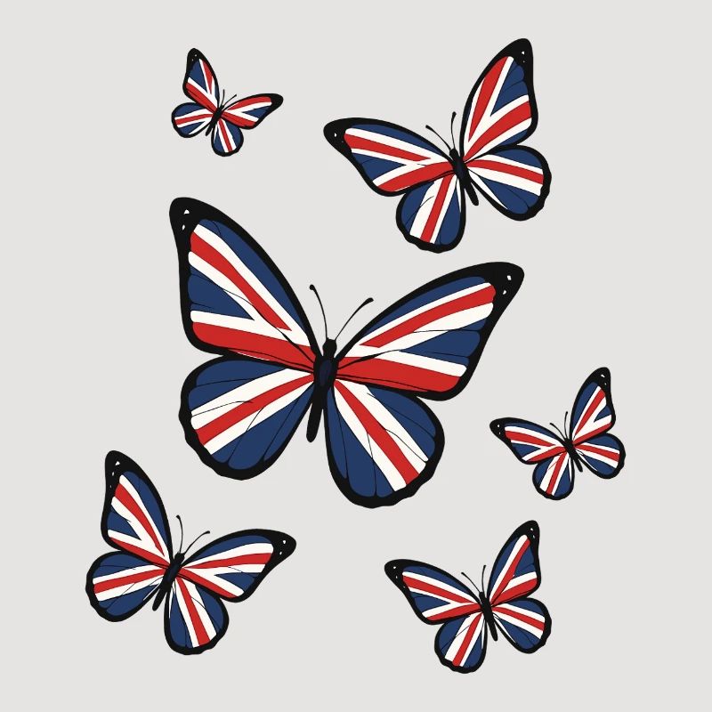 Union Jack Schmetterlinge