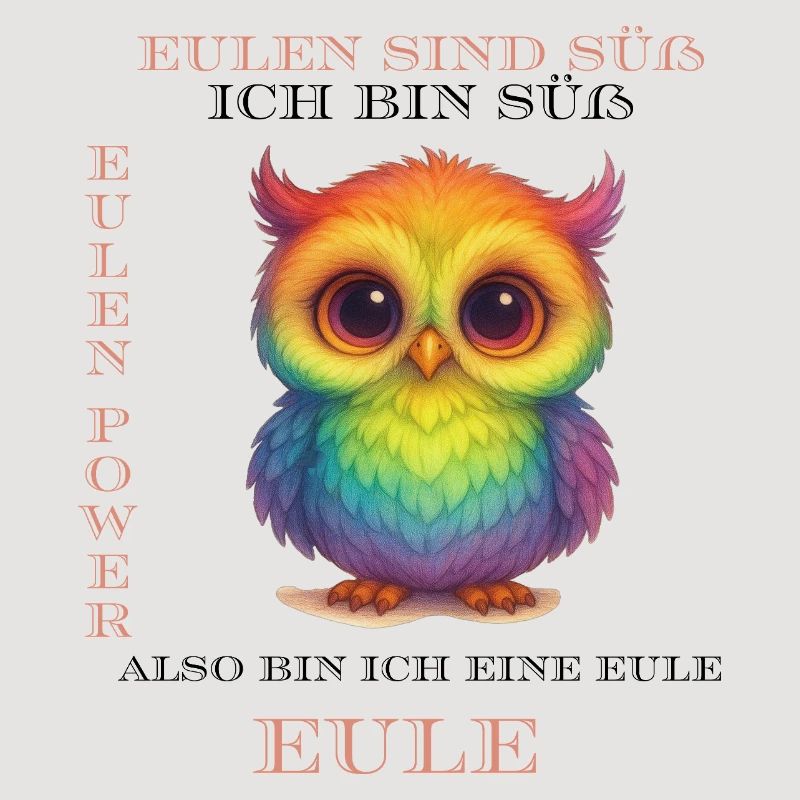 Regenbogen Eulen Power