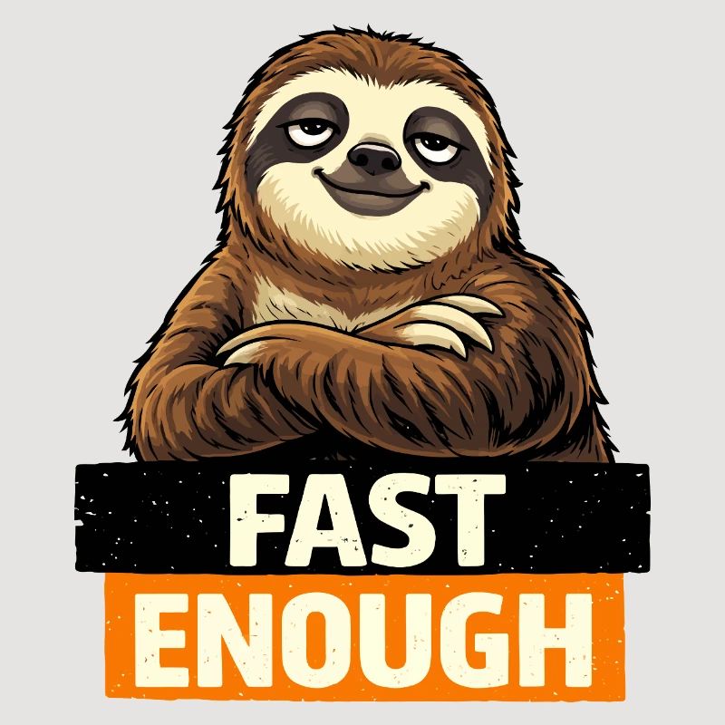 Fast Enough Sloth Graphic