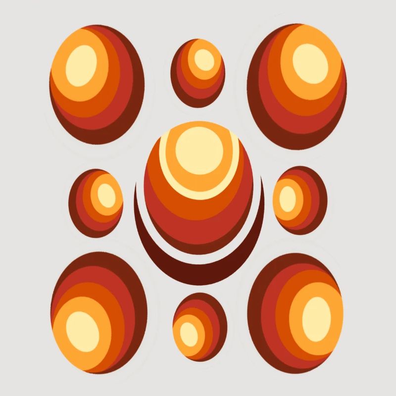 70s Wallpaper Pattern Retro Circle Pattern