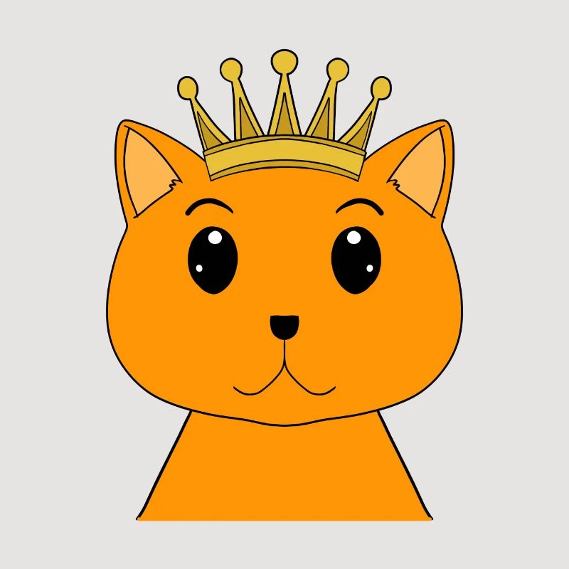 Katze mit Krone - Perserkatze mit Krone