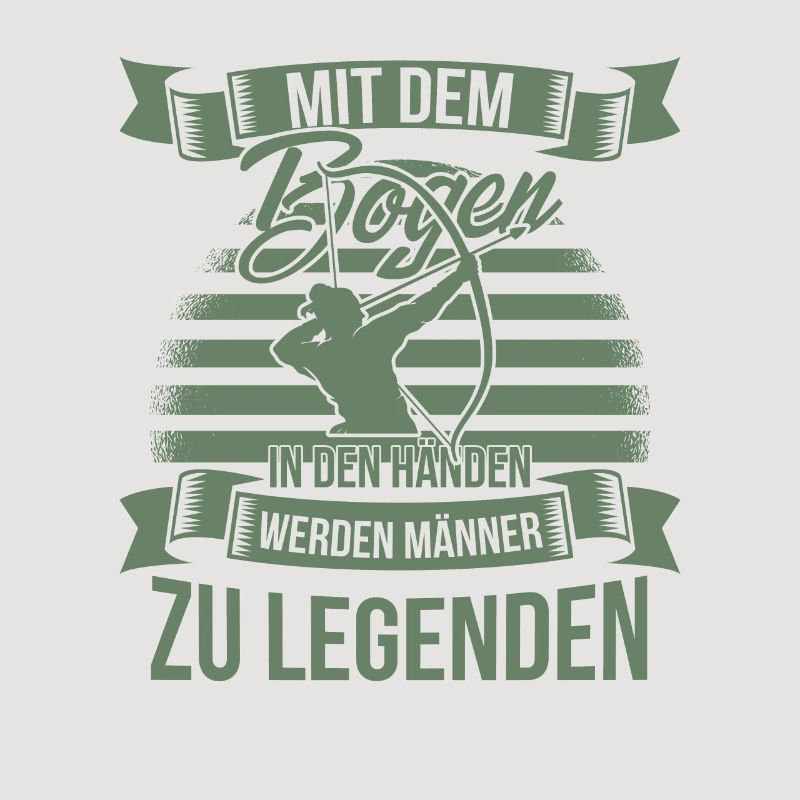 Bogenschiessen mit dem Bogen in den Händen