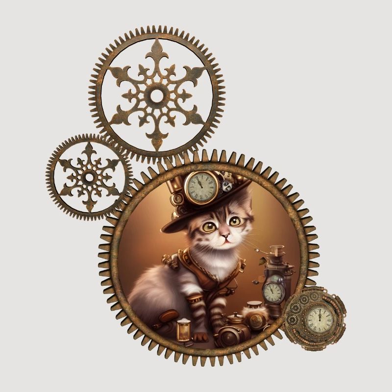 Petit chaton steampunk