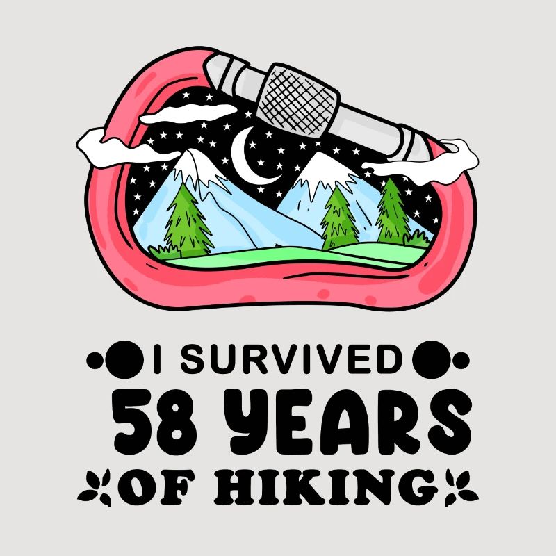 Mountain Wanderer 58th Birthday 58 years old Gift