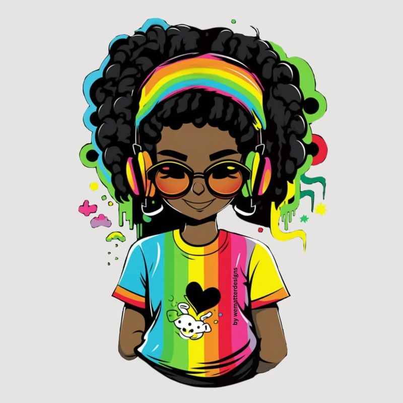 Leuchtender Reggae-Pullover mit Rainbow-Design