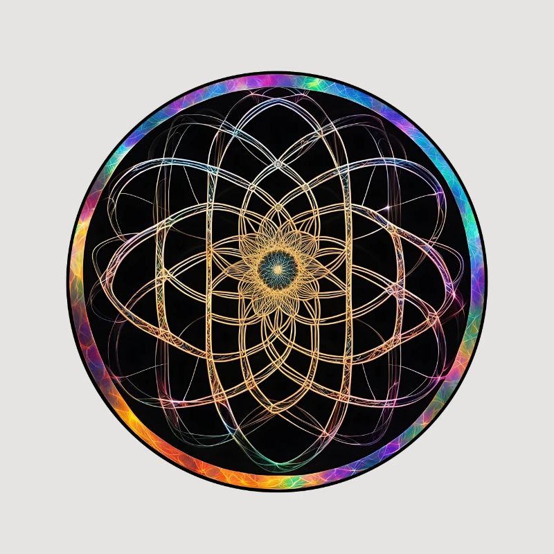 Rainbow Mandala Circle Pattern