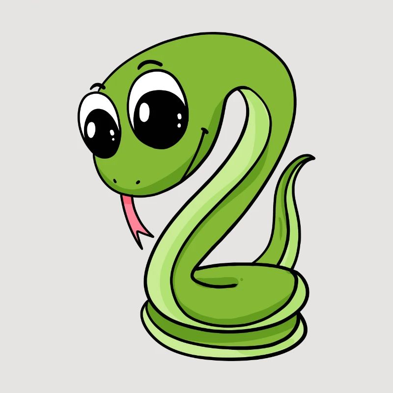 Serpent vert mignon