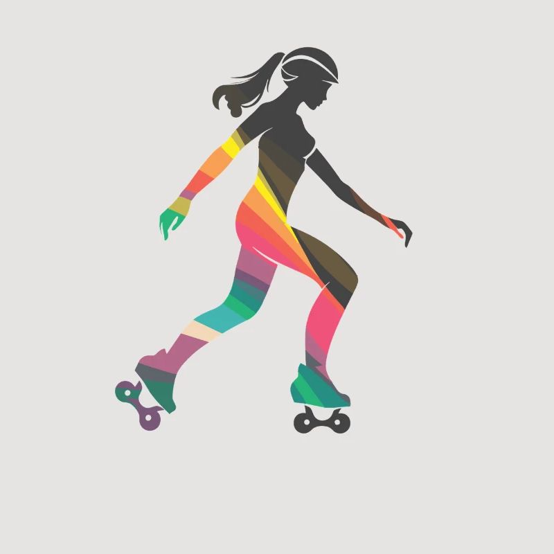 Rollschuhfahrendes Mädchen