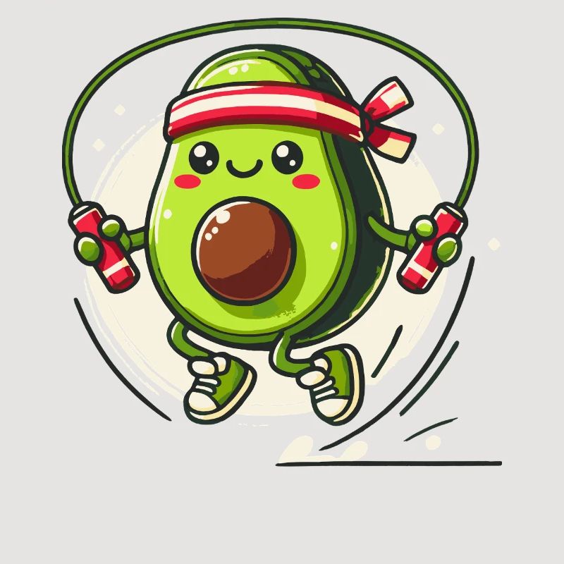 Jumping Avocado Workout Spaß