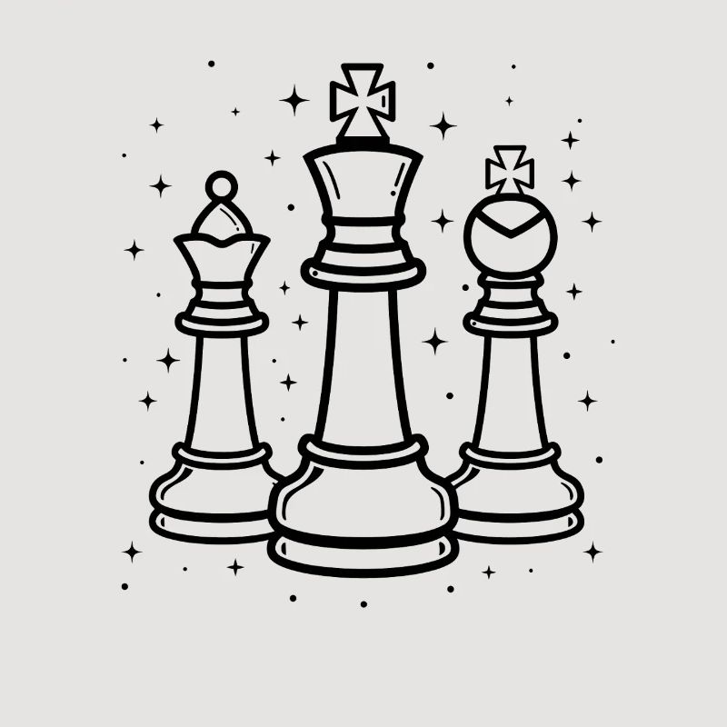 Dessin de pièces d’échecs