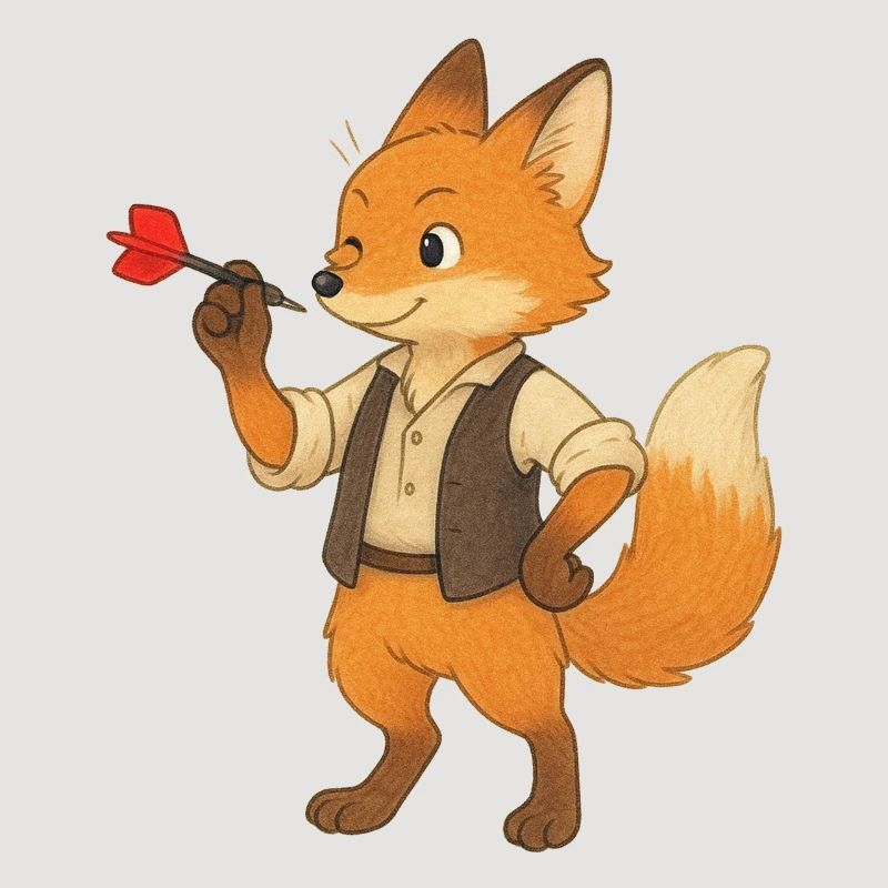 Fuchs beim Darten