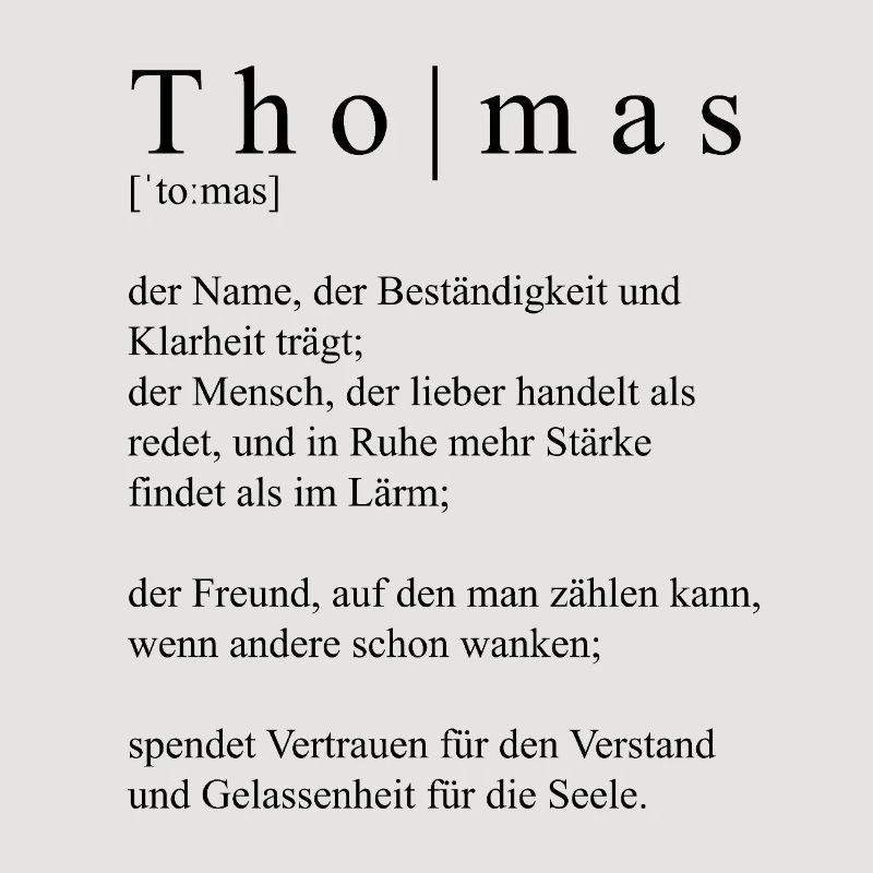 Thomas Definition Typografie
