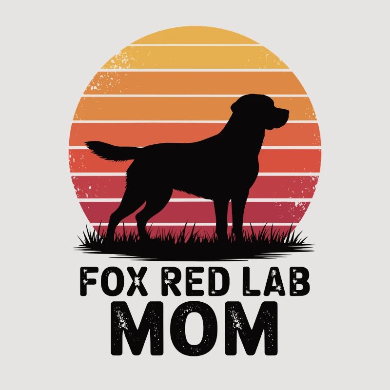 Fox Red Lab Mom – Retro Sunset