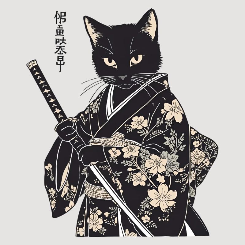 Samurai Katze – moderner japanischer Style