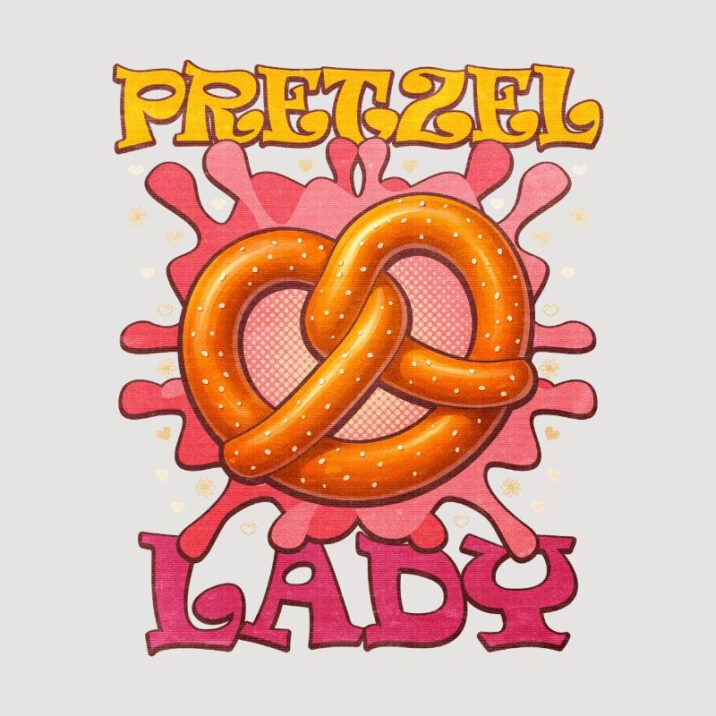 Kunterbunter Bretzel mit Mädchen-Slogan