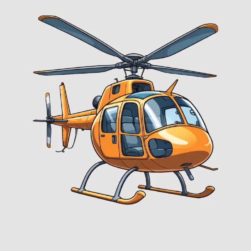 Helicopter comic graphic design