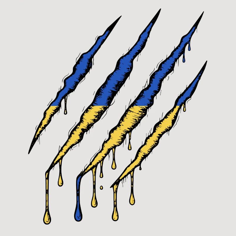 Griffe de drapeau de l’Ukraine - Griffe de griffe