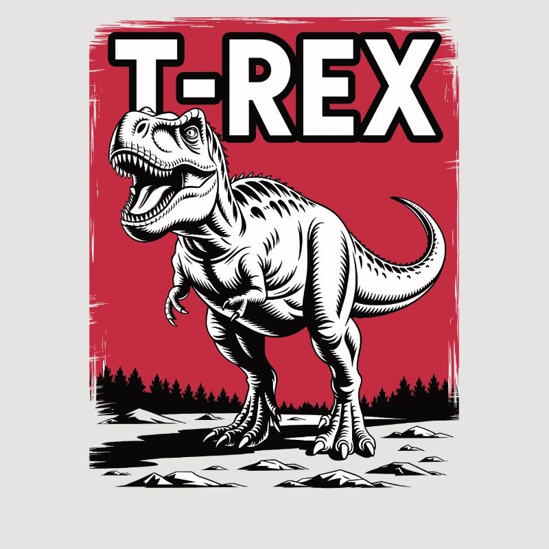T-Rex Rotlandschaft Grafik
