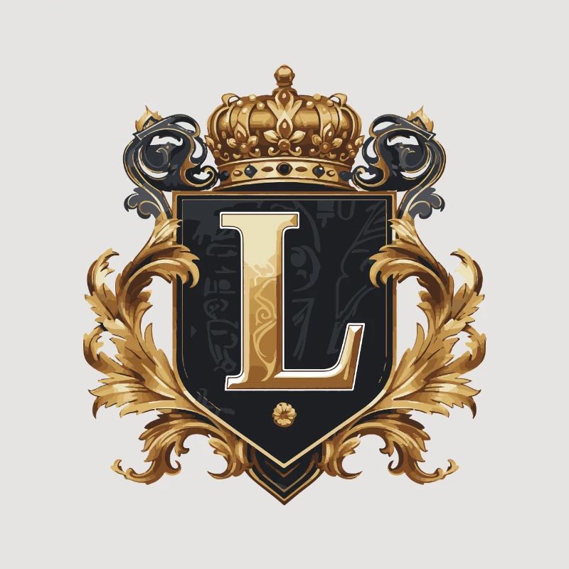 L Buchstabe Name Krone