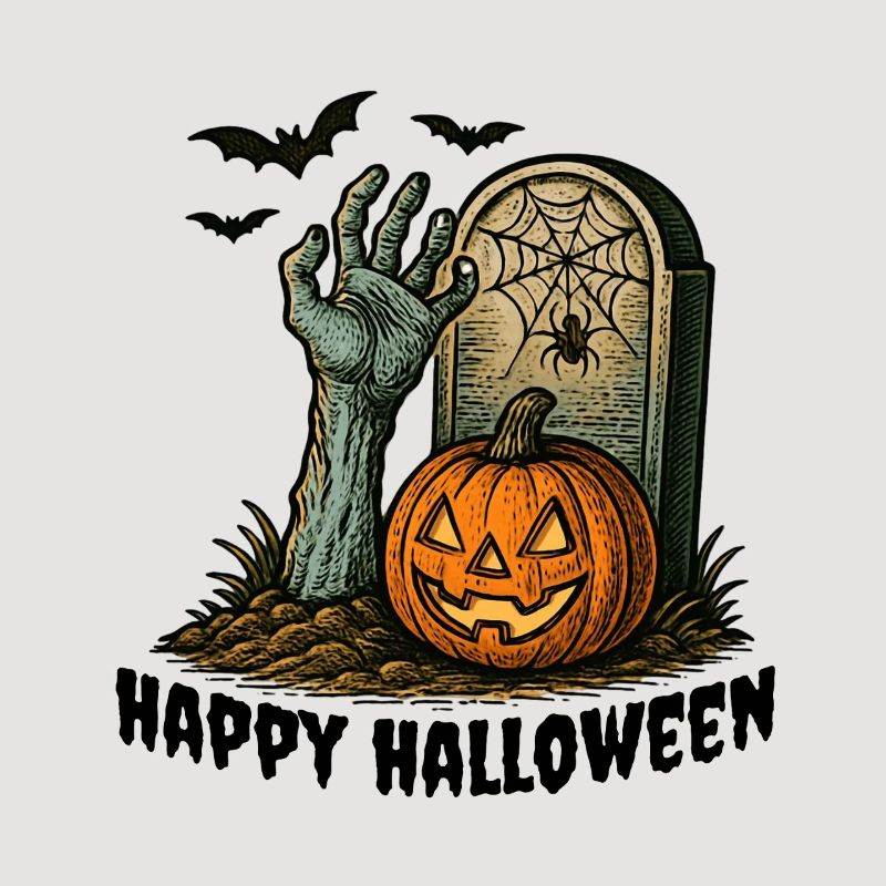 Zombie de la tombe - Conception d’horreur d’Halloween