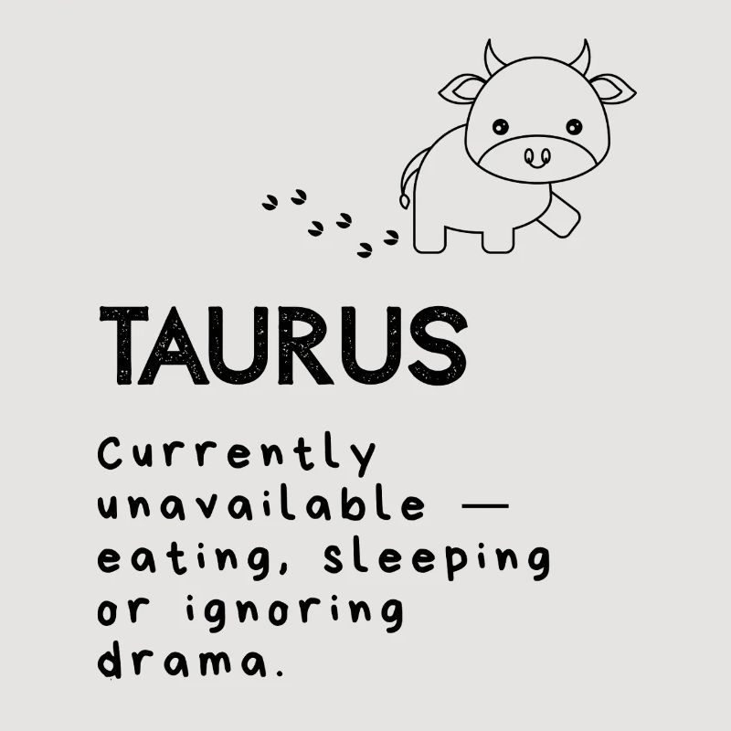 Dessin animé mignon du Taureau - Mode sieste activé
