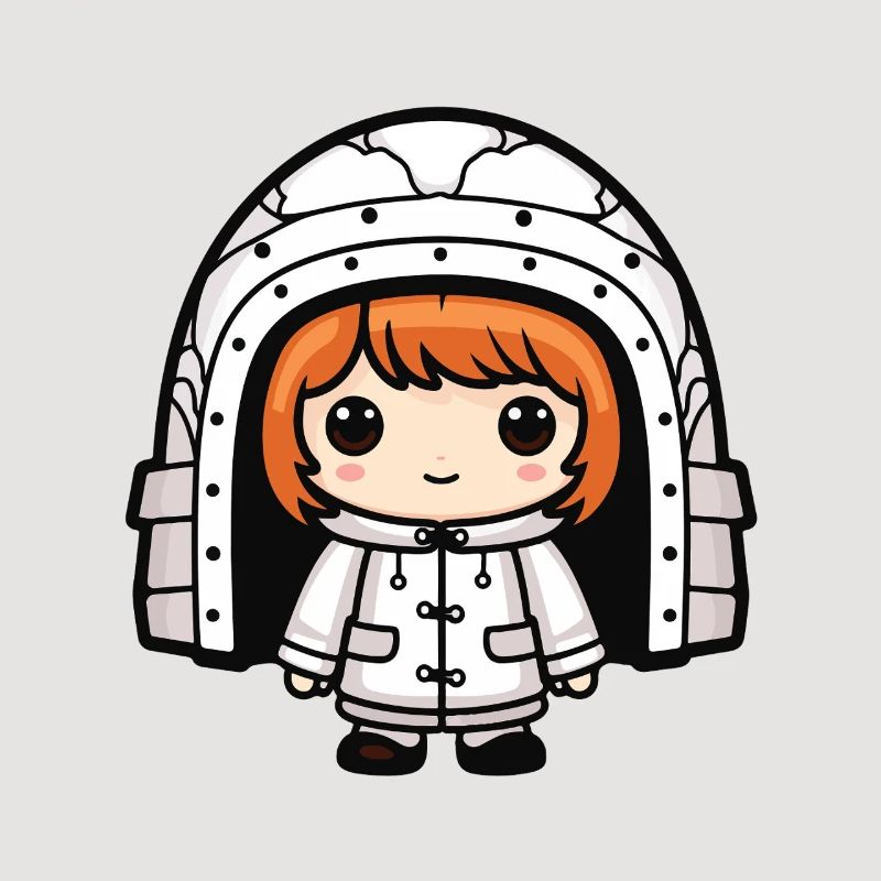 Winter Eskimo Iglu Comic
