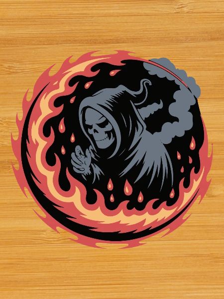 Flammender Sensenmann-Kreis