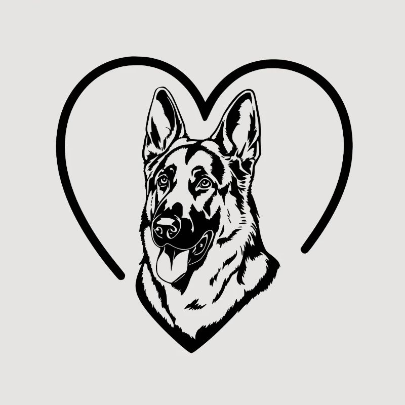 German Shepherd Illustration
