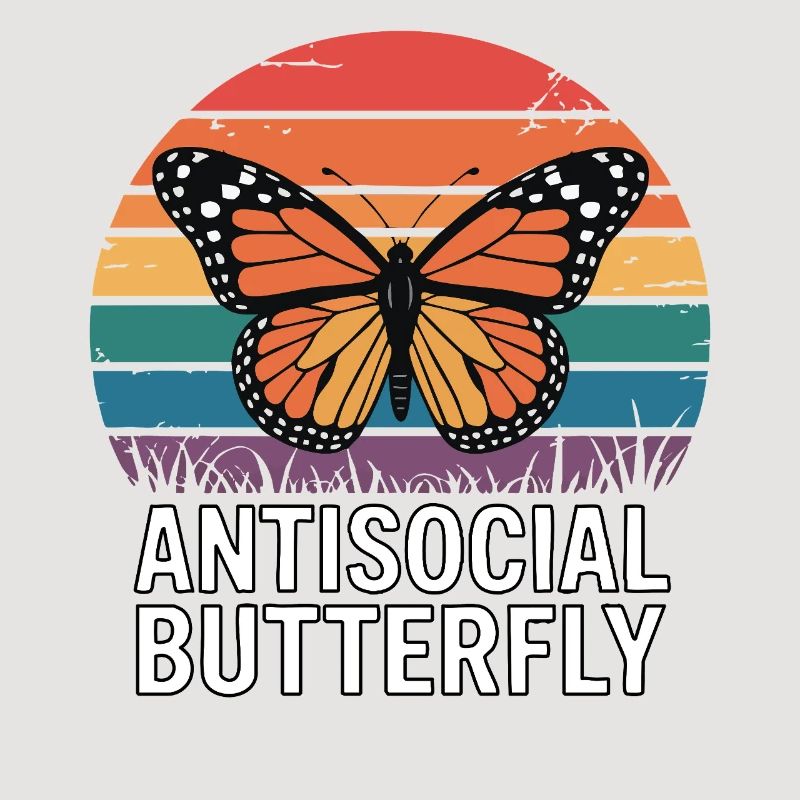 Papillon antisocial - Retro Schmetterling