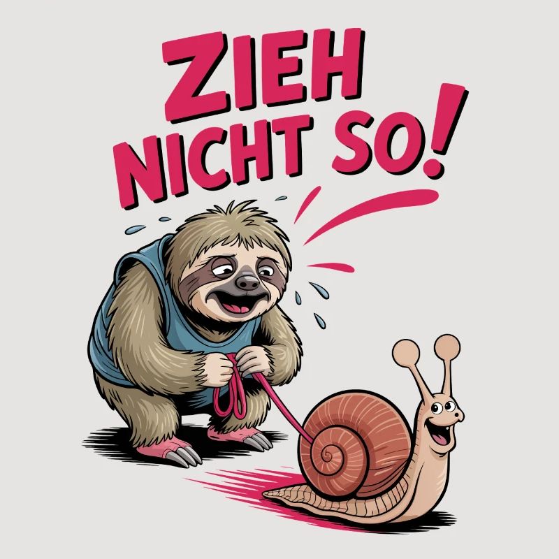 Don't Pull So Sloth Fun Sloth Saying