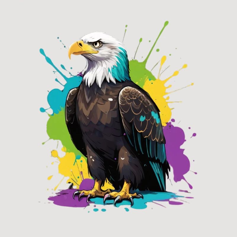 Bunter Adler Farbensplash