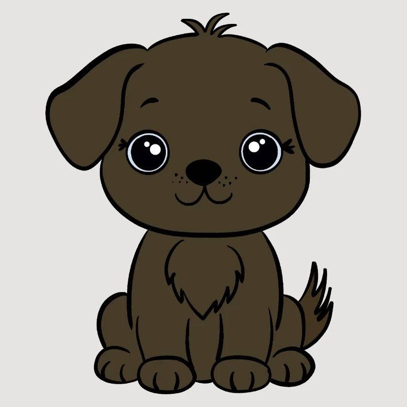 Chiot chien brun