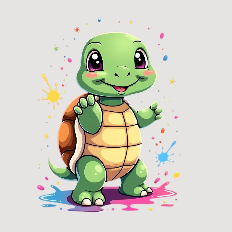 Schildkröte Farbspritzer Spaß