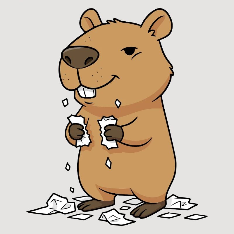 Capybara eats homework