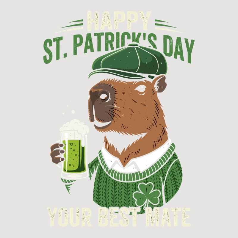 Ours de la Saint-Patrick avec de la bière