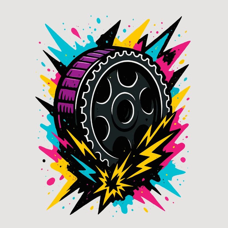 Roue de drift néon, réglage de l’orage, course