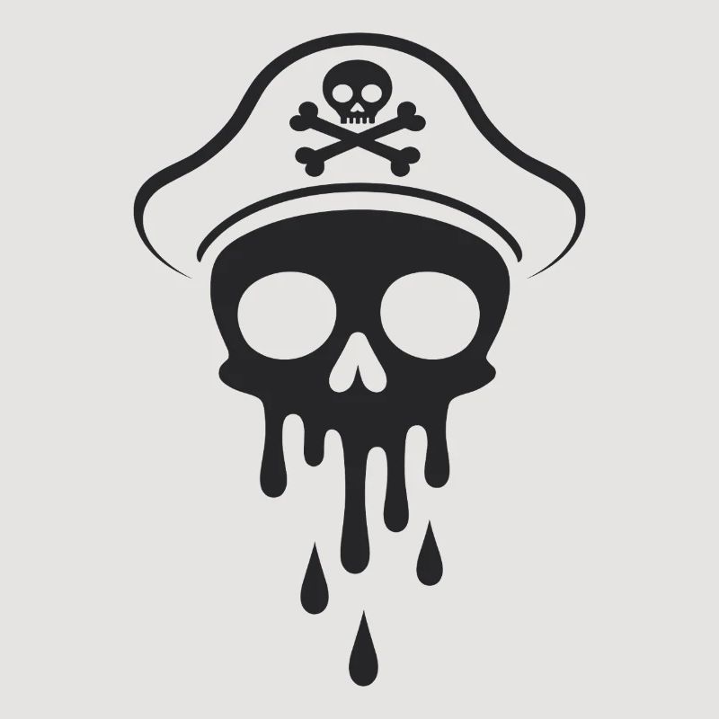 Melting Captain Skull Skull Captain Hat
