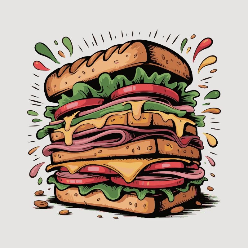 Burger Pop Art Explosion