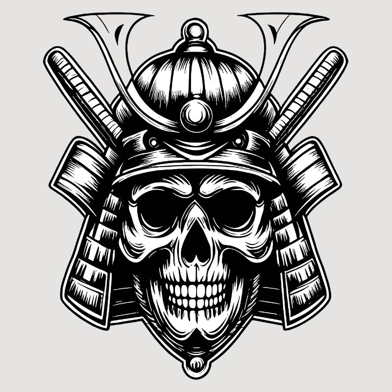 Skull Samurai Warrior Emblem