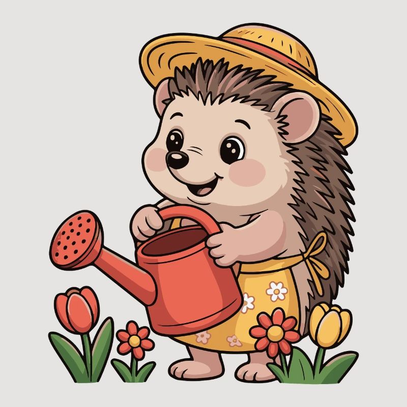 Gärtner-Igel mit Strohhut