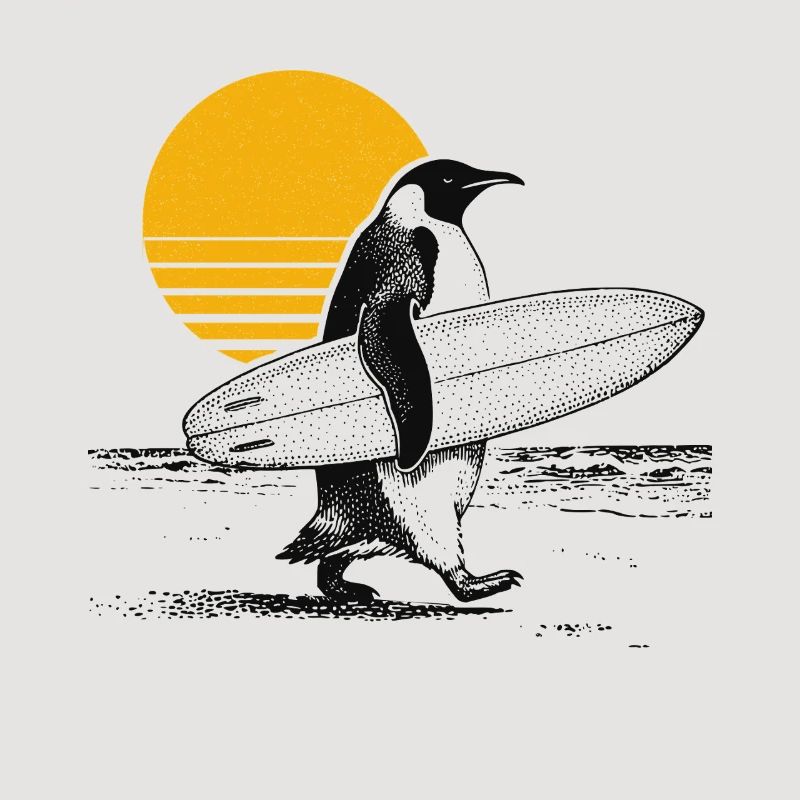 Surfeur Pingouin