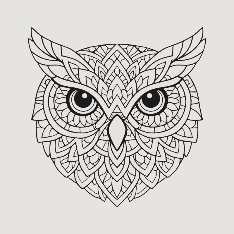 Mandala Eulen Ornament