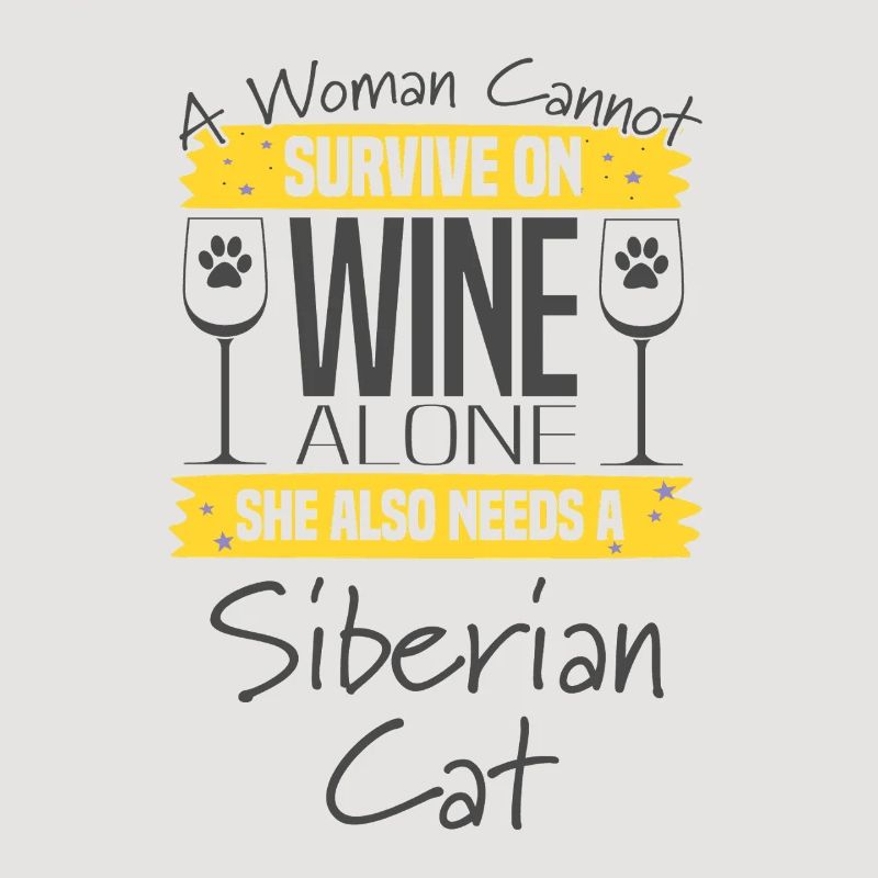 Siberian Cat And Wine